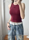 A new early autumn letter-embroidered I-shaped back sporty and casual yoga top with a chest cushion and high collar to prevent exposure details Picture